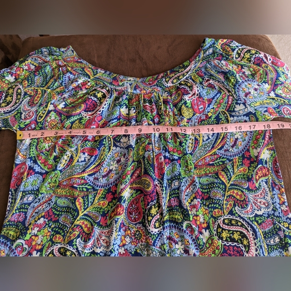 Anthropologie Ric Rac Flickering Lights Paisley Tunic Blouse - Picture 4 of 6